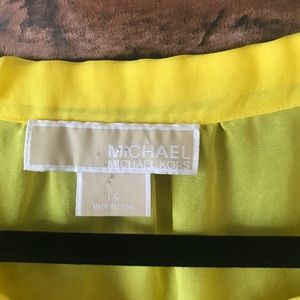 Michael Kors Tops - Michael Kors Yellow Sheer Top with Sailor Tie Michael Kors Tops - Michael Kors Yellow Sheer Top with Sailor Tie